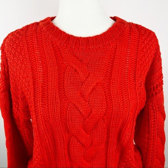 NWT One A Chenille Cable Knit  Crew Neck Sweater Sz Small P - Picture 3 of 16